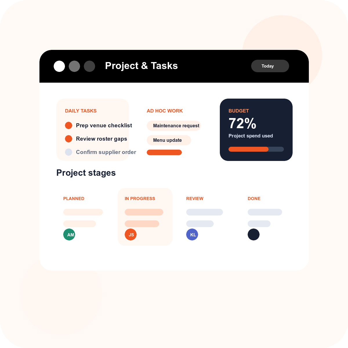 Dashify project and task management